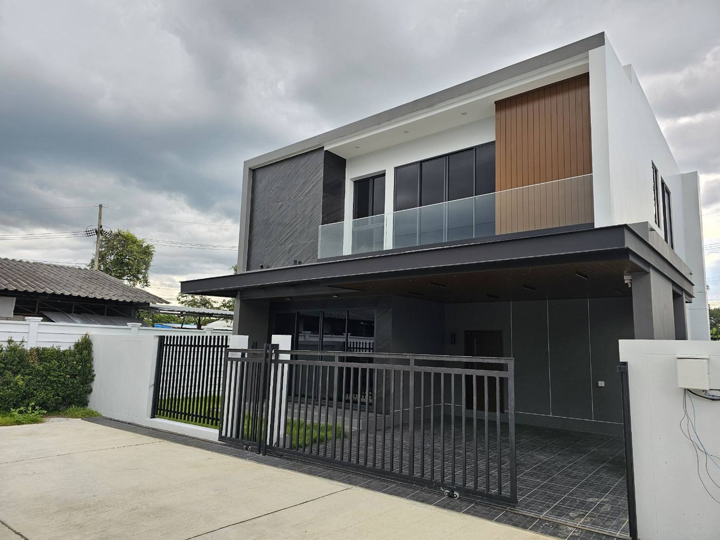 Chiang Mai House Development Project Completed Villa Front View