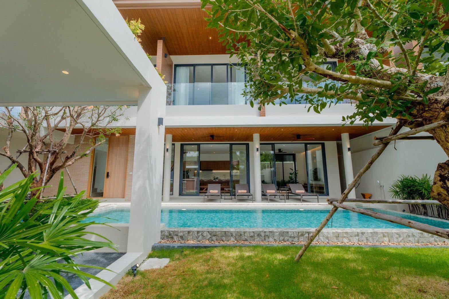 Phuket Tropical Pool Villa For Sale Rear Yard
