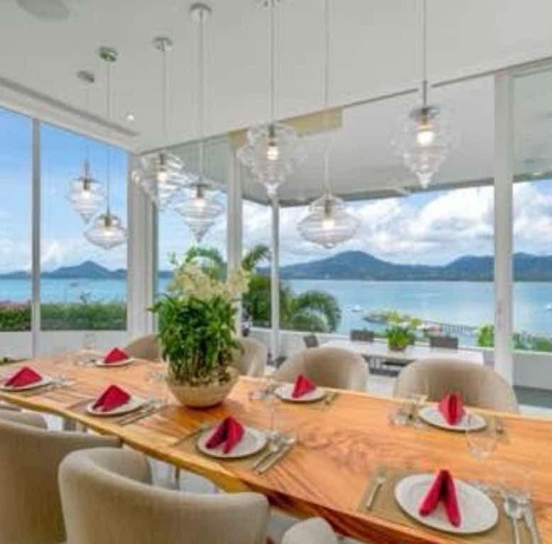 Phuket Luxury Pool Villa Dining with Seaview