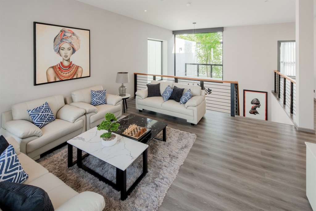 Upstairs living room in a luxury home for sale in chiang mai