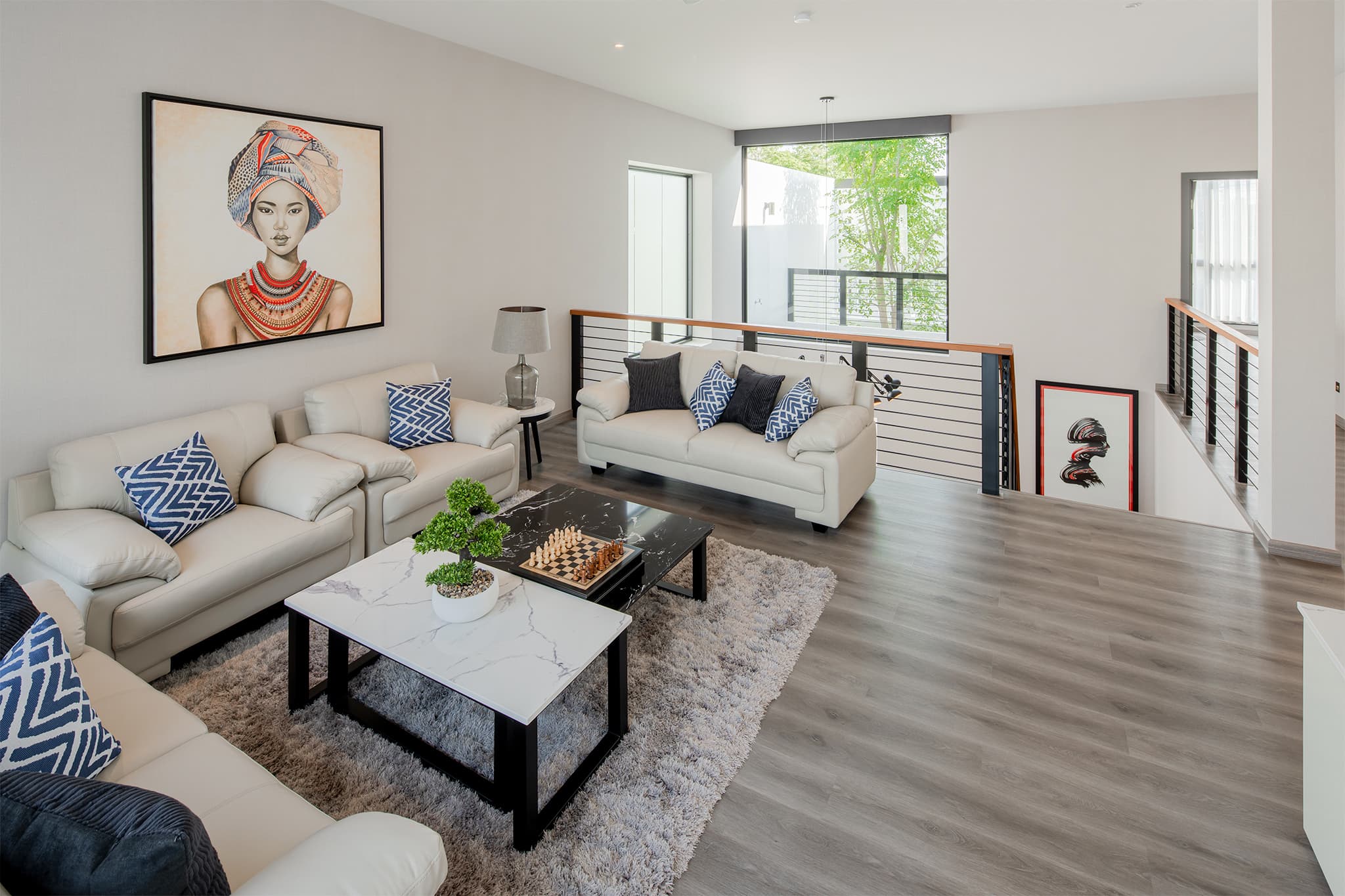 Upstairs living room in a luxury home for sale in chiang mai