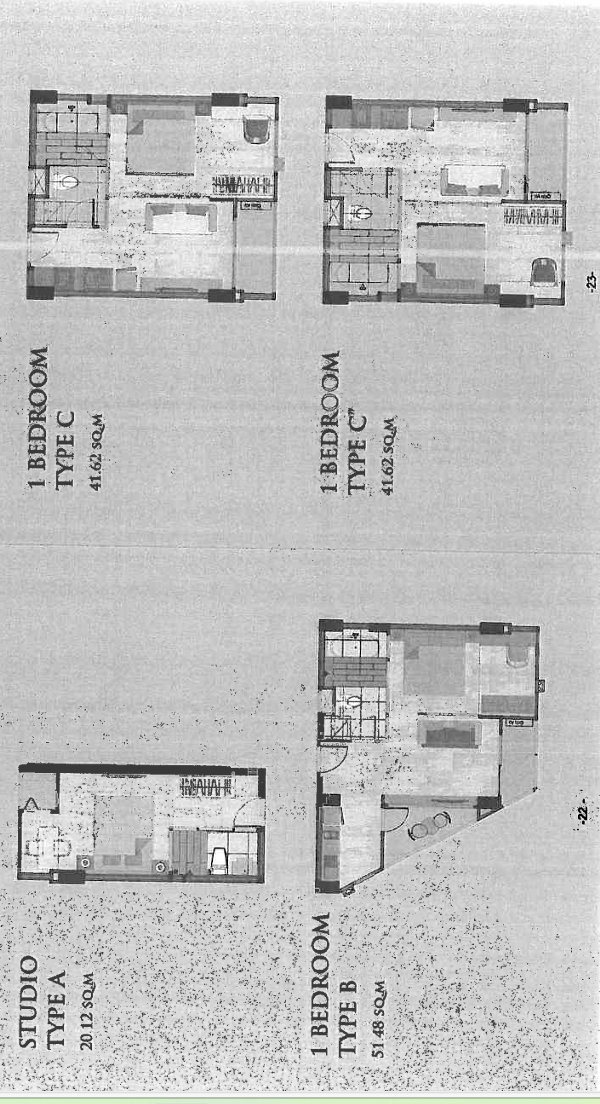 Floor plan of the condo in Chiang Mai
