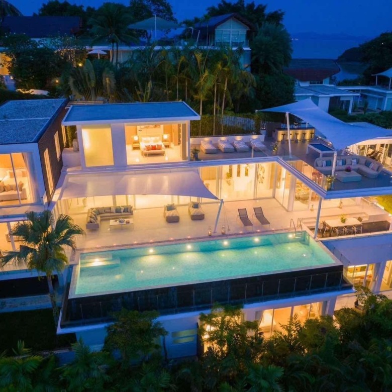 Phuket Luxury Pool Villa Night Photo